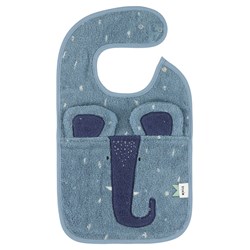 Trixie slabbetje baby Mrs. Elephant - biologisch katoen - blauw - verstelbaar