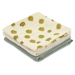 Trixie langes mousseline coton lot de 3 55x55cm Lucky Leopard bébé