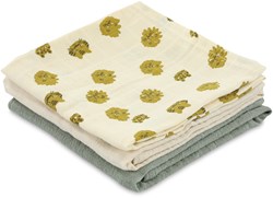Trixie Mousseline doeken 3-pack mix | 55x55cm - Lucky Leopard