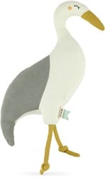 Trixie knuffeldier - zachte reiger knuffel van biologisch katoen