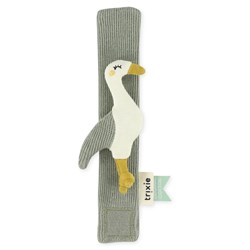Trixie armbandrammelaar baby speelgoed - Reiger - biologisch katoen