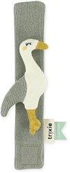 Trixie armbandrammelaar baby speelgoed - Reiger - biologisch katoen