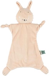 Trixie knuffeldoekje baby Mrs. Rabbit - zacht roze fopspeenhouder