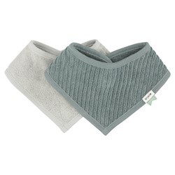 Trixie bandana slabbetjes baby 2-pack blauw - absorberend katoen