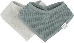 Trixie bandana slabbetjes baby 2-pack blauw - absorberend katoen