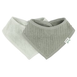 Trixie bandana slabbetjes baby 2-pack Hush Olive absorberend katoen