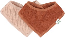 Trixie bandana slabbetjes baby 2-pack roze - absorberende slab