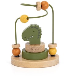 Trixie houten kralenframe - educatief speelgoed Mr. Dino groen