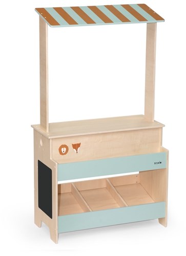 Trixie stand de marché en bois jouet - étal coloré pour enfants