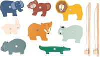 Trixie Jeu de pêche en bois - Jeu de canne magnétique FSC bois - Jouet éducatif