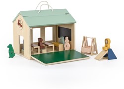 Trixie Houten school met accessoires