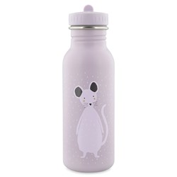 Trixie drinkfles RVS 500ml - Mrs. Mouse - kindvriendelijke waterfles - lekvrij - paars
