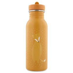 Trixie Drinkfles - RVS Waterfles voor kinderen 500ml - Mr. Fox - Lekvrij - Oranje