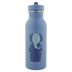 Trixie drinkfles 500ml - RVS waterfles voor kinderen Mrs. Elephant blauw
