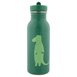 Trixie drinkfles kind 500ml - RVS waterfles Mr. Crocodile groen krokodil