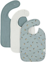 Trixie slabbetjes 3-pack katoen Peppy Penguins baby slabben