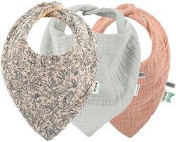 Trixie slabbetjes bandana 3-pack katoen Lovely Leaves baby
