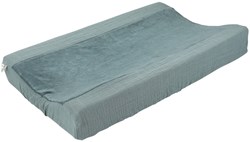 Trixie housse matelas à langer textile bébé 70x45cm Bliss Petrol coton bio