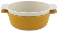 Trixie kom PLA 2-pack - duurzaam kinderservies mustard geel