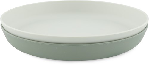 Trixie assiette petit-déjeuner PLA 2-pack - vaisselle enfant durable Olive