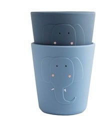 Trixie Silicone beker 2-pack - Mrs. Elephant