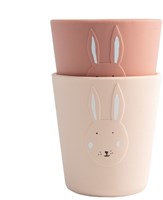 Trixie gobelets en silicone 2-pack Mrs. Rabbit - gobelets empilables enfants rose