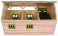 Kids Globe paardenstal houten speelgoed met 2 boxen en berging 1:32 schaal-3