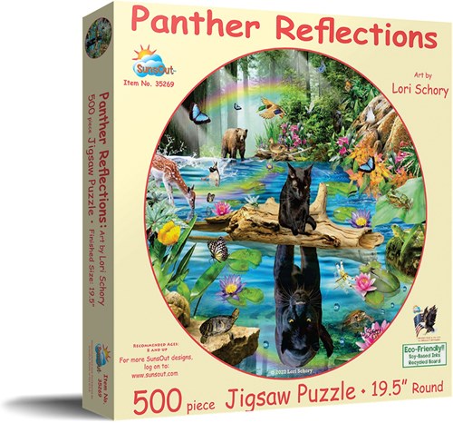 SunsOut puzzle Panther Reflections - 500 pièces-2