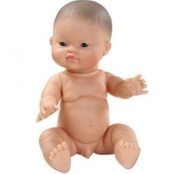 Paola Reina Gordi Poupée Bébé Garçon Yeux d'Amande - 34 cm