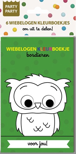 Imagebooks Party Party 6 Wiebelogen Kleurboekjes - Bosdieren Nieuw