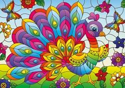 Yazz puzzle Peacock - 1000 pièces puzzle coloré