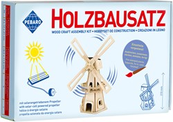 Pebaro coffret de construction bois moulin solaire jouet éducatif