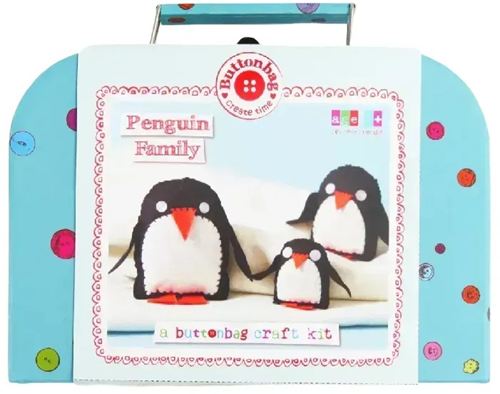 Buttonbag knutselset pinguïn familie - creatief speelgoed naaien