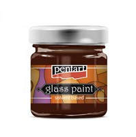 Pentart glasverf solvent basis oranje 30 ml - creatieve verf voor glas