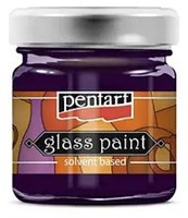 Pentart glasverf solvent basis 30 ml violet - creatieve verf voor glas