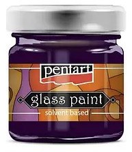 Pentart glasverf solvent basis 30 ml violet - creatieve verf voor glas