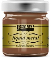 Pentart metallic verf koper 30ml - Liquid Metal hobbyverf voor decoratie