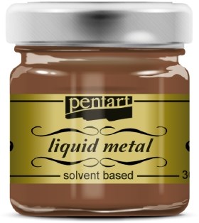 Pentart metallic verf koper 30ml - Liquid Metal hobbyverf voor decoratie