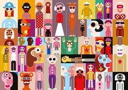 Yazz puzzle People - puzzle 1000 pièces coloré