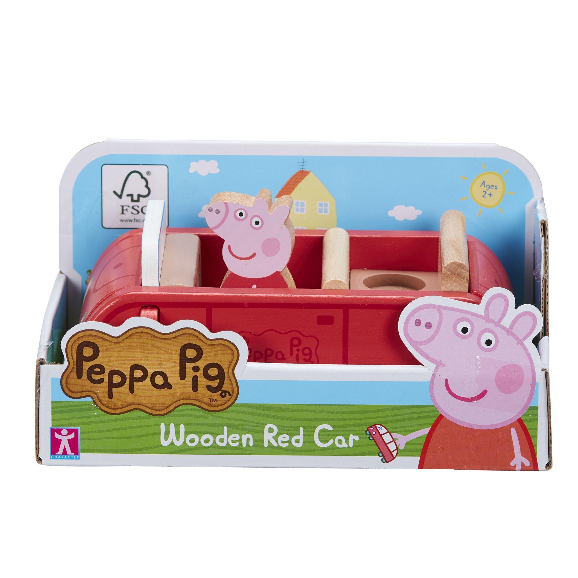 Voiture familiale en bois Peppa Pig avec figurine Peppa