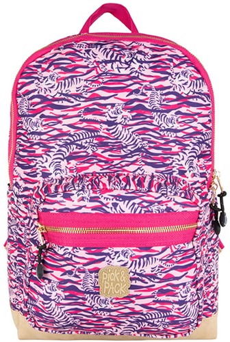Pick & Pack Tiger Skin Backpack M / Rosa