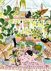 Pieces & Peace puzzel katten botanisch 500 stukjes puzzelspel