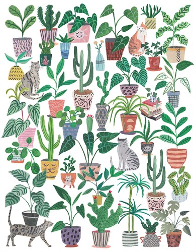 Pieces & Peace legpuzzel katten en planten - 500 stukjes puzzelspel