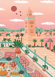 Pieces & Peace puzzel Koutoubia moskee Marokko 1000 stukjes kleurrijk