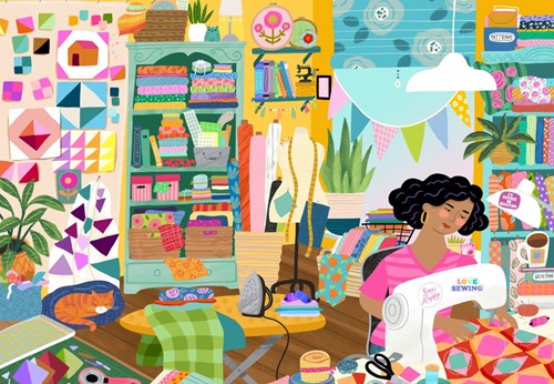 Pieces & Peace My Happy Place is in the Sewing Room -  Teile