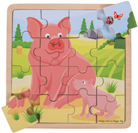 Bigjigs Puzzle Cochon et Porcelet