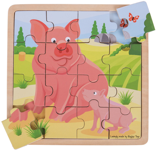 Bigjigs Puzzle Cochon et Porcelet