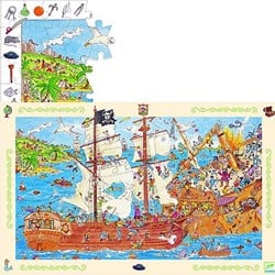 Djeco observatiepuzzels Pirates - 100 stukjes