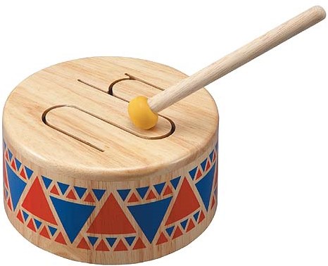 kousen Wonder veiligheid Plan Toys houten muziekinstrument solid drum