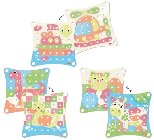 Quercetti educatief speelgoed Jumbo Peggy Eco stapelbare pinnen 41-delig-3